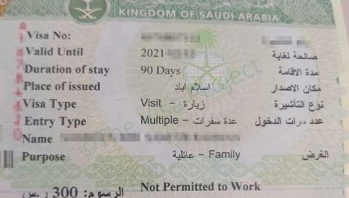 Family visit visa status